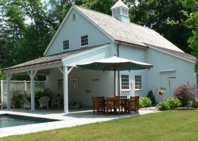 Pool House Barn with Open lean-to